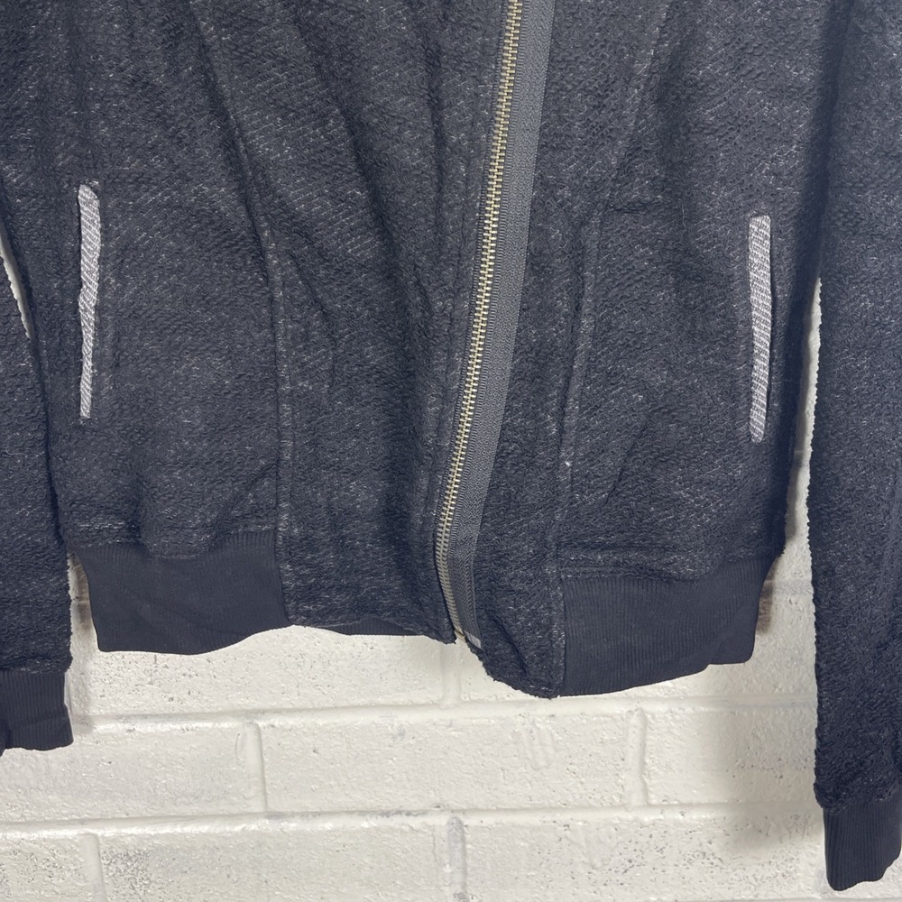 Nation LTD Asymmetric Moto Zip Knit Jacket Womens Size M Soft Black Edgy Casual - Picture 8 of 15